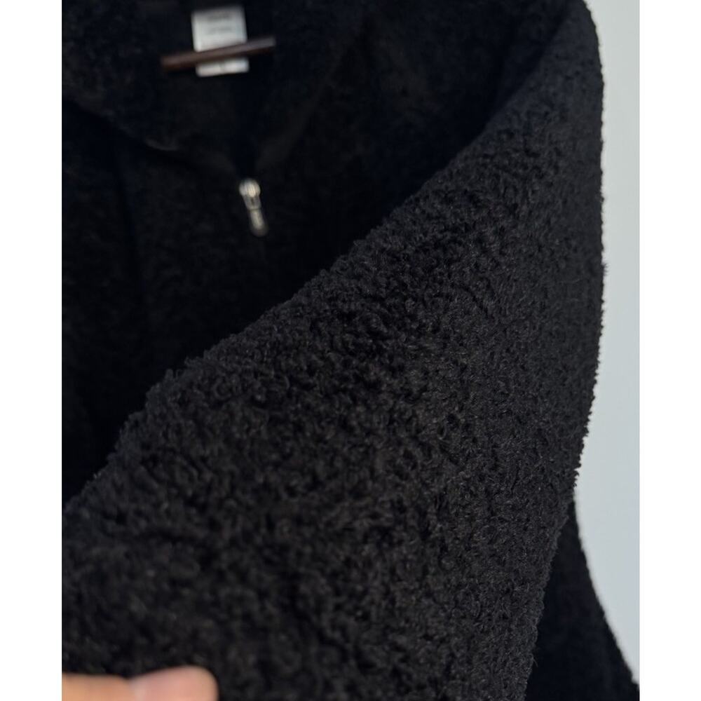 Patagonia Synchilla Curly Q Sherpa Fleece Fuzzy Faux Fur Teddy Jacket Black LG - Picture 6 of 9